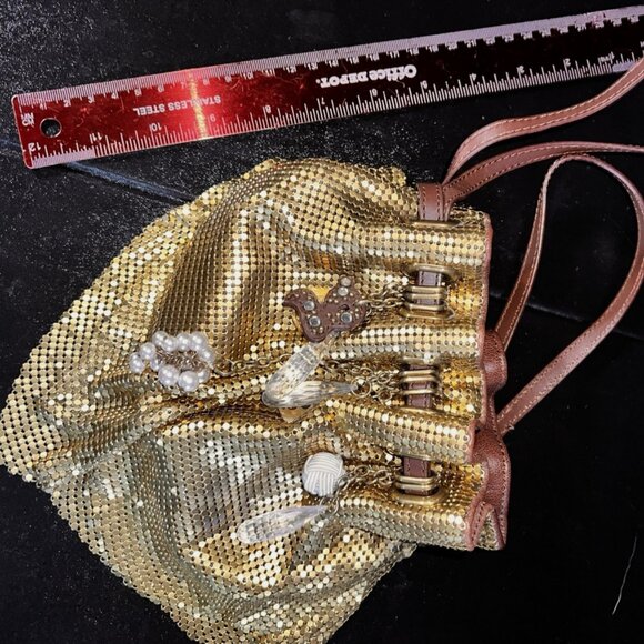 Cole Haan Gold Mesh Hanging Charms G Series Limited Edition Retail $500 - Picture 13 of 16